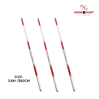 Picture of Multiple Colour (300 – 450 cm) Hook & Hunt Carbon Short Section Stream Fishing Rod – Ultra Light Soft Tone Hand Rod for River & Stream Fishing (লাল -  360cm)