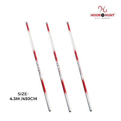 Picture of Multiple Colour (300 – 450 cm) Hook & Hunt Carbon Short Section Stream Fishing Rod – Ultra Light Soft Tone Hand Rod for River & Stream Fishing (লাল -  450cm)