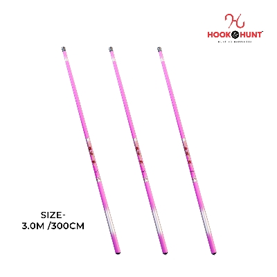 Picture of Multiple Colour (300 – 450 cm) Hook & Hunt Carbon Short Section Stream Fishing Rod – Ultra Light Soft Tone Hand Rod for River & Stream Fishing (গোলাপী-  300cm)