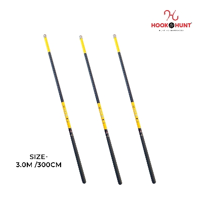 Picture of Multiple Colour (300 – 450 cm) Hook & Hunt Carbon Short Section Stream Fishing Rod – Ultra Light Soft Tone Hand Rod for River & Stream Fishing (হলুদ-  300cm)