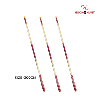 Picture of 300cm Hook & Hunt Ultra-Light Super Hard Carbon Stream Fishing Rod – Short Section 37-Action Hand Rod for Crucian Carp & Stream Fishing (লাল- 300cm)