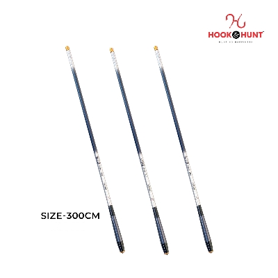 Picture of 300cm Hook & Hunt Ultra-Light Super Hard Carbon Stream Fishing Rod – Short Section 37-Action Hand Rod for Crucian Carp & Stream Fishing (কালো- 300cm)
