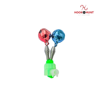 Picture of 03 Piece Hook & Hunt Fishing Bell Alarm Clip – Outdoor Sea Rod Bite Indicator Single - Double Rivet Spiral Brass Fishing Bell (স্পাইরাল ডাবল রঙ্গিন)