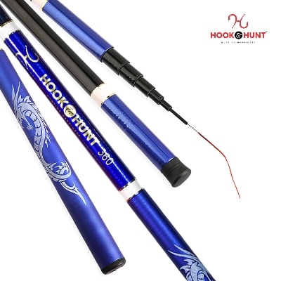 Picture of 720 cm Multiple Colour Fiberglass Stream Fishing Rod - Hook & Hunt Super Hard Lightweight Short Section Hand Rod (৭২০ সেমি - নীল)