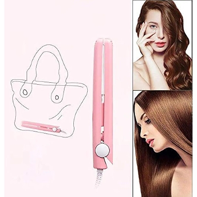 Picture of Pink Colour Mini Hair Straightener For Girls - Pink