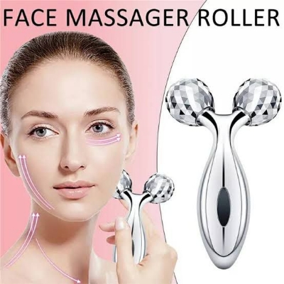 Picture of Y Shape 3D Body Face Massager Roller - Silver