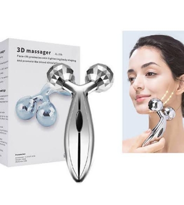 Picture of Y Shape 3D Body Face Massager Roller - Silver