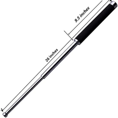Picture of 26 Inch Premium Metal Self Defense STICK (Heavy Metal and Extendable) - Silver