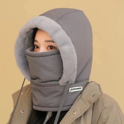 Picture of Premium Winter Cap Hooded Cap With Full Face Mask Warm Winter Cap Waterproof