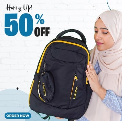 Picture of Loupin Backpack For Men Women ( Black ) - Black