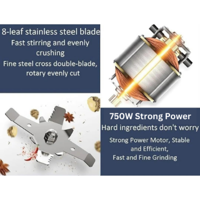 Picture of Stainless Steel Electric Spice Grinder Smart Electric Grinder Machine - 950 Watt - Lifestyle Mall -Multicolor