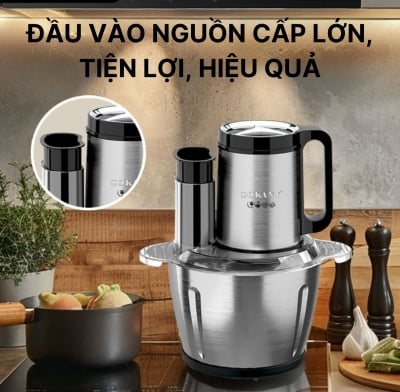Picture of SOKANY 6 IN 1 ELECTRIC STAINLESS STEEL CHOPPER AND BLENDER. -Silver