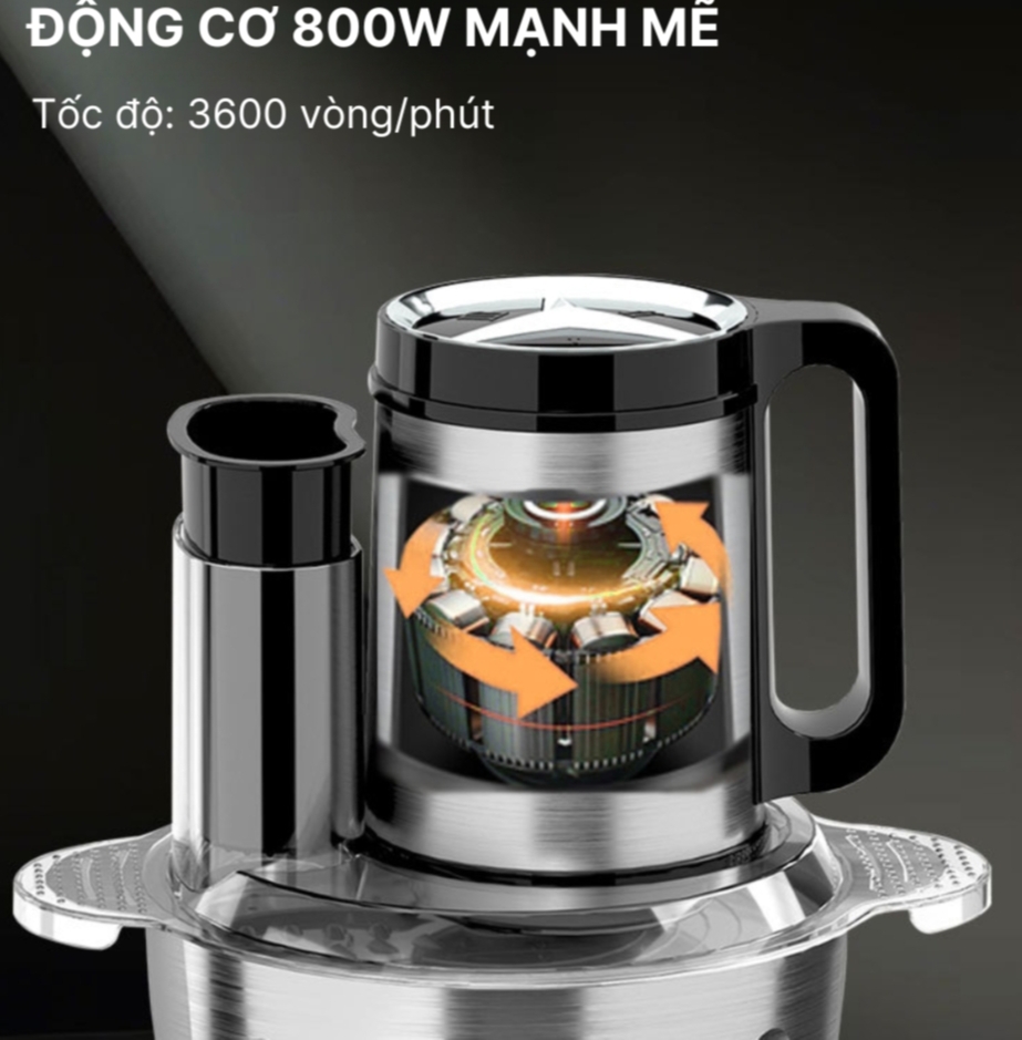 Picture of SOKANY 6 IN 1 ELECTRIC STAINLESS STEEL CHOPPER AND BLENDER. -Silver