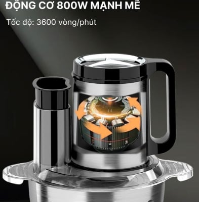 Picture of SOKANY 6 IN 1 ELECTRIC STAINLESS STEEL CHOPPER AND BLENDER. -Silver