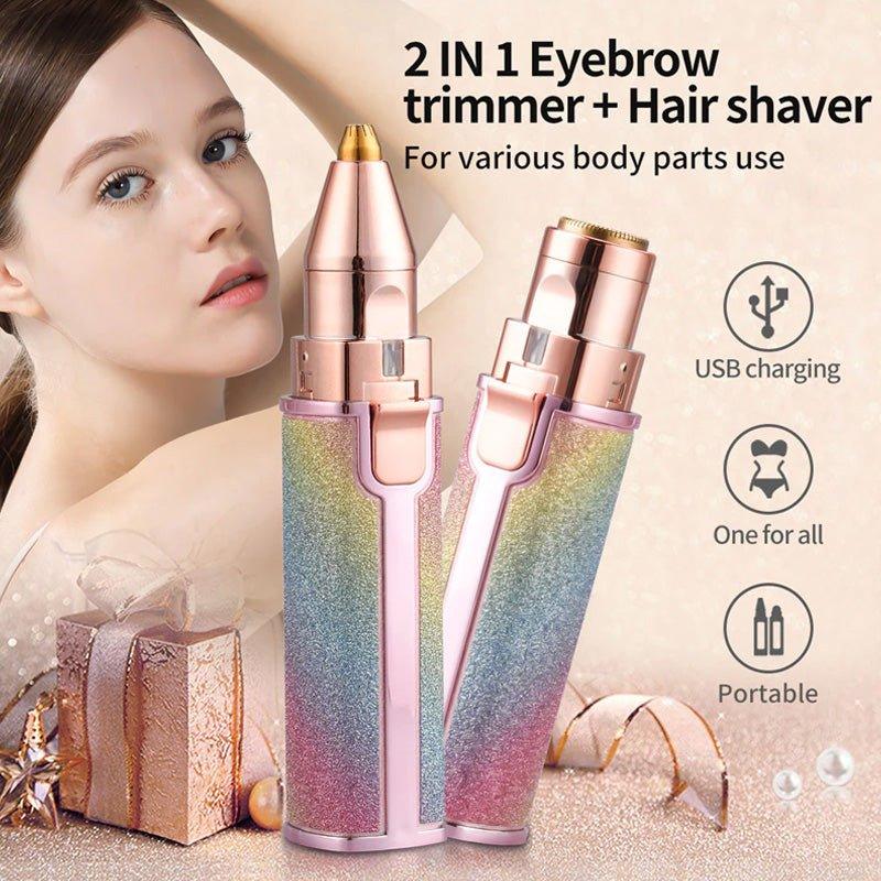 Picture of 2-in-1 Lady Shaver Flawless Eyebrow Trimmer -Multicolor