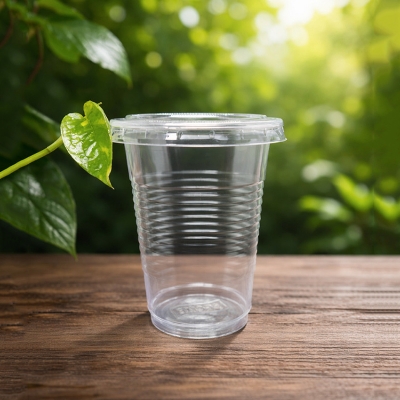 Picture of 250 Ml 100 Pcs FreshLook Transparent Party & Juice Cup With Lid
