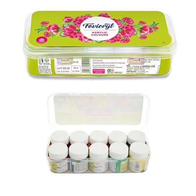 Picture of Fevicryl Acrylic Colors, Sunflower Kit, 10 Shades