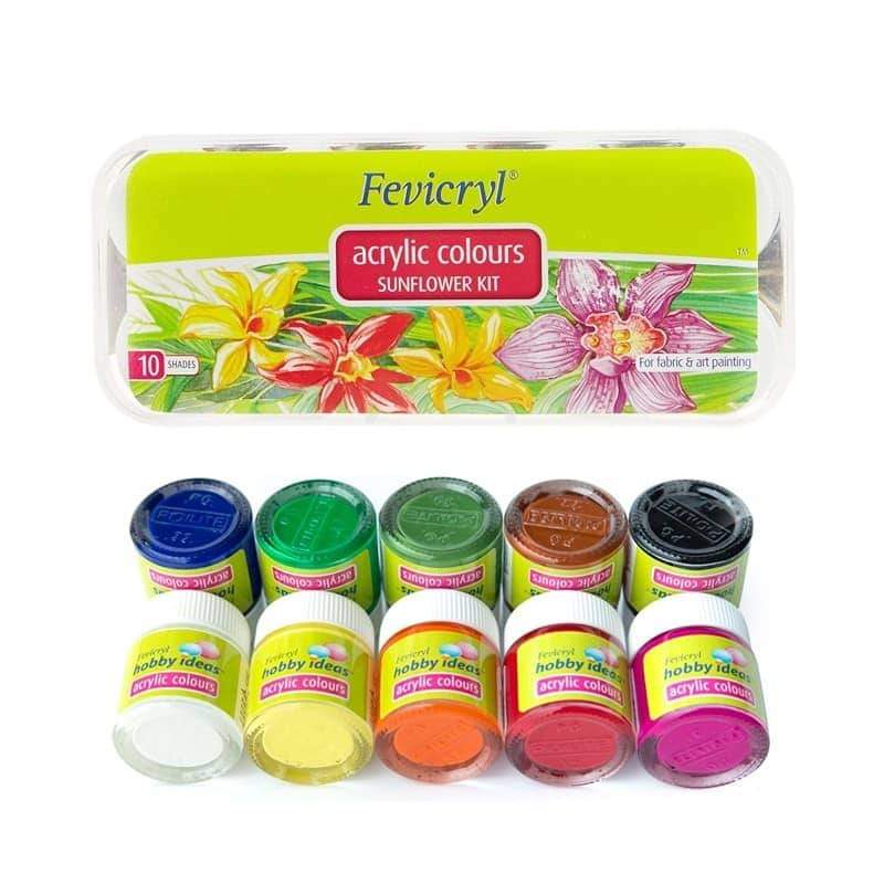 Picture of Fevicryl Acrylic Color-Sunflower Kit 150 Ml Box - Water Color -Multicolor
