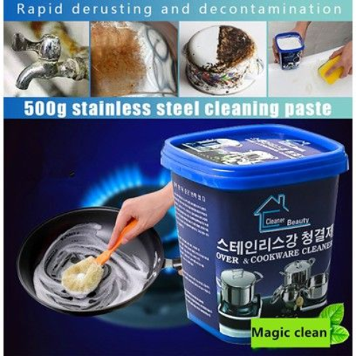 Picture of Stainless Steel Cookware Cleaning Paste Household Kitchen Cleaner Washing Pot Bottom Scale Strong (500g) - Lifestyle Mall -multicolor