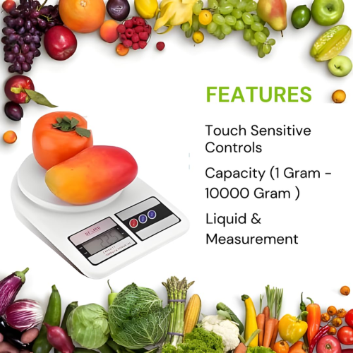 Picture of Digital Scale 10kg 1g Household Weight Scales Platform Electronic Balance Kitchen scale Baking Measure Food Cooking Tools - Lifestyle Mall -Multicolor
