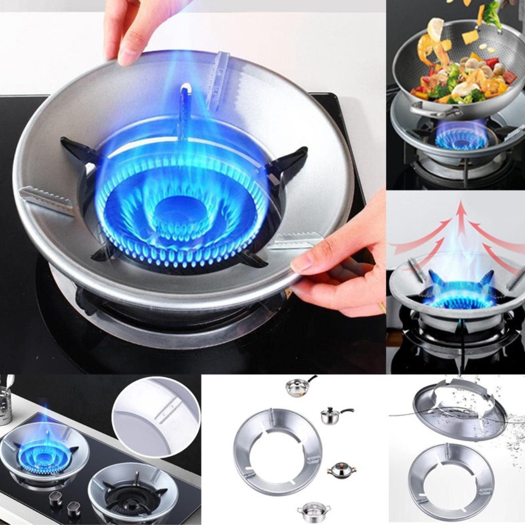 Picture of Energy Saving Gas Stove Cover Windproof Disk Windshield Bracket Universal Round Windproof Gas Stove -  Lifestyle Mall