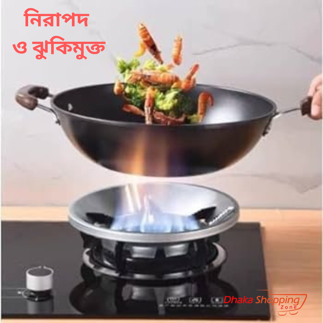 Picture of Energy Saving Gas Stove Cover Windproof Disk Windshield Bracket Universal Round Windproof Gas Stove -  Lifestyle Mall
