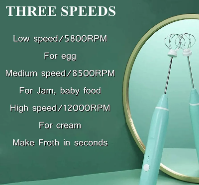 Picture of ELECTRIC RECHARGEABLE DOUBLE HADED 3 SPEED HAND MIXER. -Multicolor