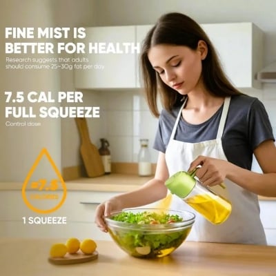 Picture of 2 in 1 Oil Sprayer and Oil Dispenser Bottle 500ml -Multicolor