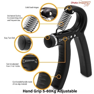 Picture of Hand Grip 5-60Kg Adjustable Hand Strengthener Grip Trainer - Hand Grip-Hand Strengtheners-Dhaka shopping zone -Multicolor