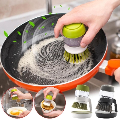 Picture of Dishwasher Soap Dispensing Palm Brush With Storage(Dhaka Shopping zone)