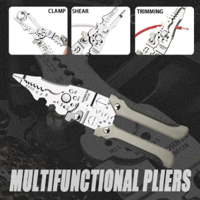 Picture of Crimper Cable Cutter Adjustable Automatic Wire Stripper Multifunctional Stripping Crimping Pliers Terminal Hand Tool -  Dhaka Shopping Zone -Multicolor