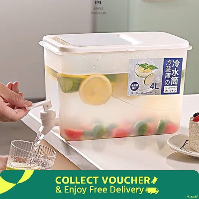 Picture of Drinks Dispenser with Tap, Water Dispenser for Refrigerator, Water Dispenser for Fridge with Tap and Filter, Cold Drink Container, Fridge Kettle for Parties, Daily Use