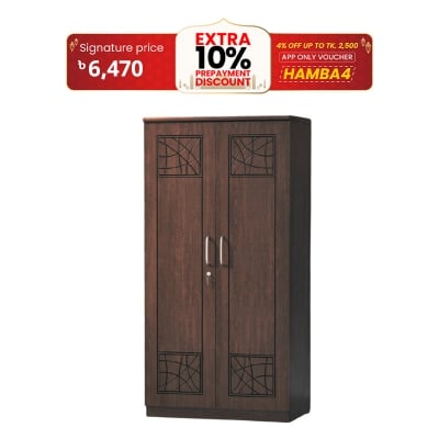 Picture of Furniture Express Premium Quality - Modern 2 Door Almira,Melamine Laminated Board Chevron Cupboard 72/28