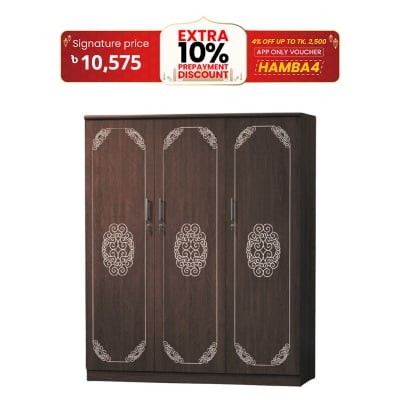 Picture of Furniture Express Premium Quality - Modern 3 Door Almira MDF Laminated Cupboard 72/48