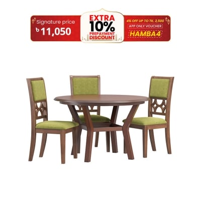Picture of Regal 4 SEATER DINING TABLE- OLIVIA TDH-345-3-1-20 (Dining Table)