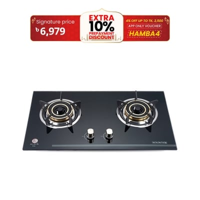 Picture of RFL Double Built In Glass Hob Iris (Line Gas)