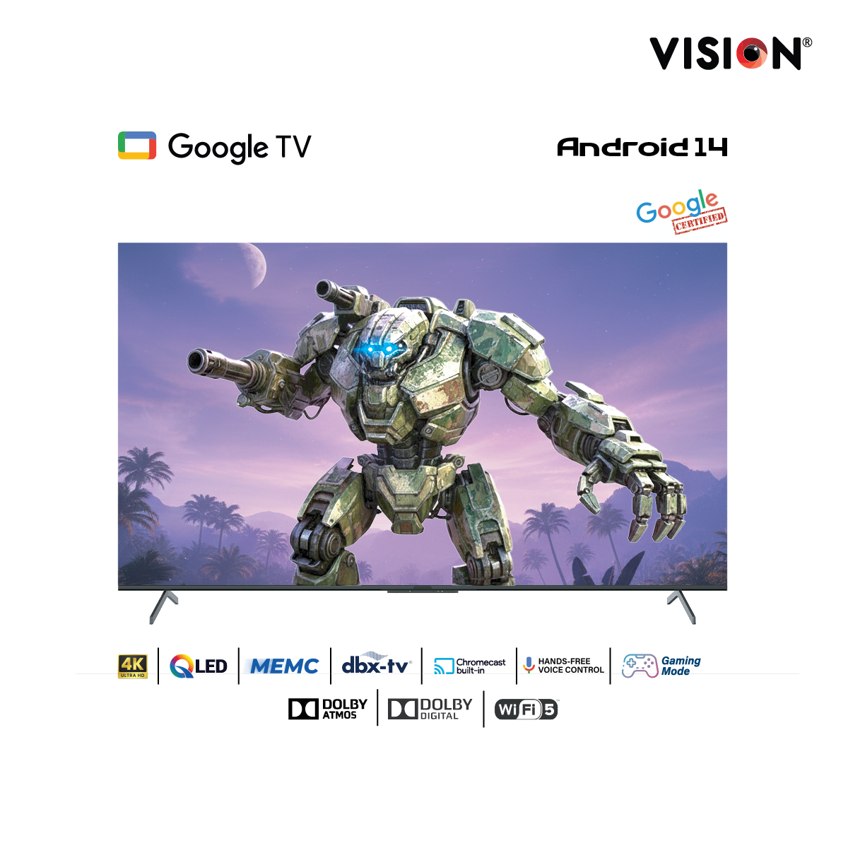 Picture of Vision 65” Mini QLED Google TV 4K MX6 Galaxy Ultra
