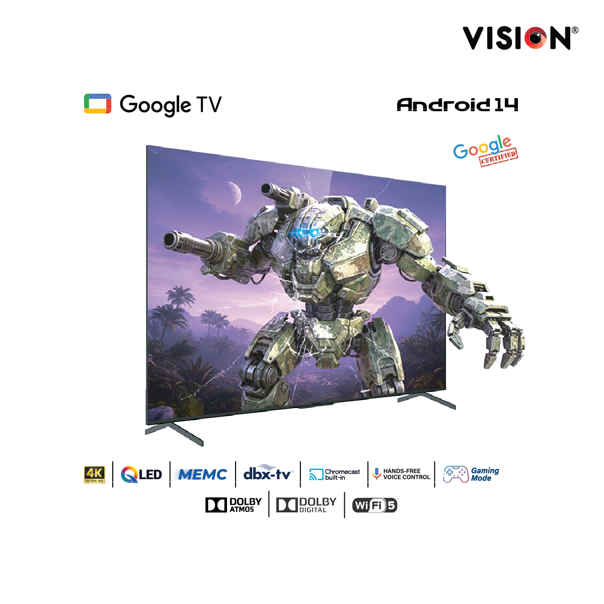 Picture of Vision 65” Mini QLED Google TV 4K MX6 Galaxy Ultra