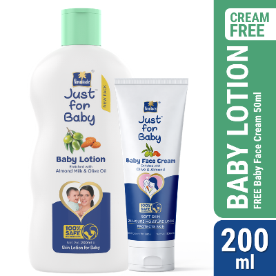 Picture of Parachute Just for Baby - Baby Lotion 200ml (Baby Face Cream 50g FREE)