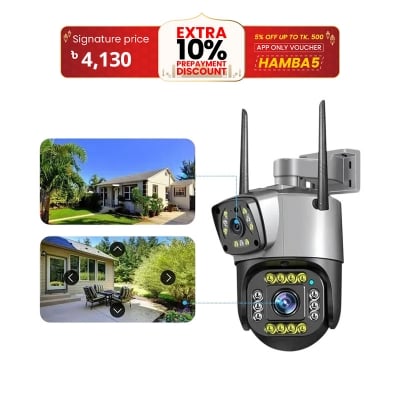 Picture of Speed-X IP Camera Wifi Wireless 2mp + 2mp HD Dual Lens PTZ + Still CCTV Surveillance Outdoor Wifi Camera