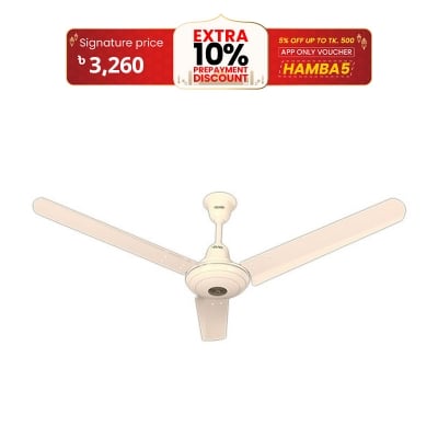 Picture of Click Crown Ceiling Fan Ivory Gold 56" 