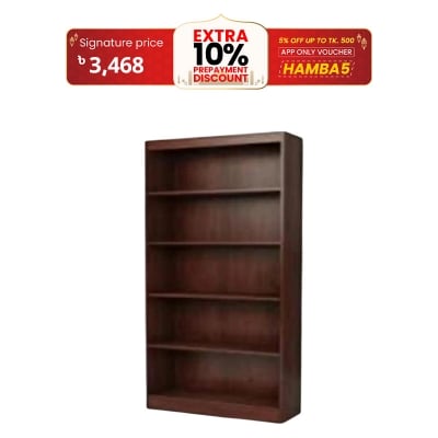 Picture of Open Book Cabinet . Size-L-24+W-12+H-60 inch. Brown