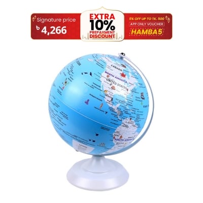 Picture of 20cm Geographic Globe – PVC World Map for Students, Rotating Educational Earth Globe with Stand
