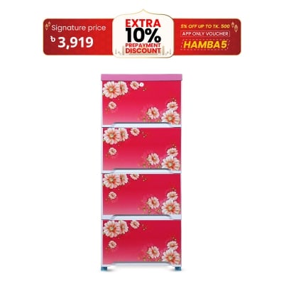 Picture of Elite Wardrobe (Single-4D)-Cherry Pink -TEL