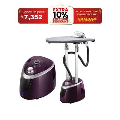 Picture of Miyako Steam Iron Vertical Steam Steamer for Clothes, 1950W Telescopic Double Posts Steamer for Commercial Home