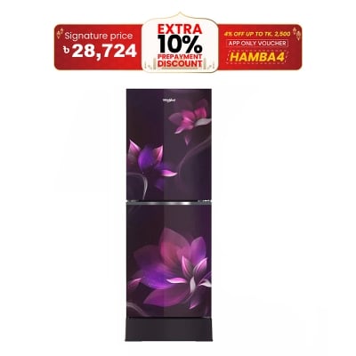 Picture of Whirlpool 236 Liter Freshmagic Pro Inverter Glass Door Refrigerator