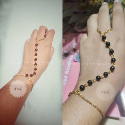 Picture of 2 pcs Exclusive Stylish Black Golden Bracelet For Women