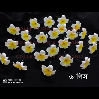 Picture of 6 Pieces Artificial Kath Golap Hair Clip