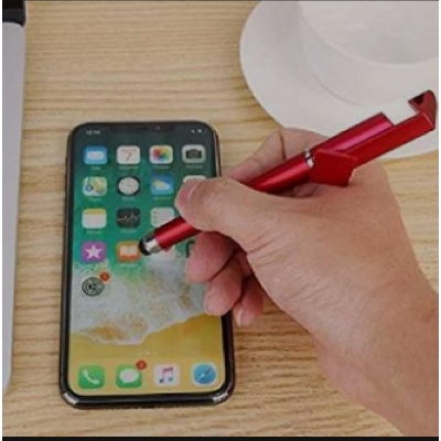Picture of Universal 3 in 1 Capacitive Stylus Pen with Mobile Stand Holder_ Writing Pen_ Capacitive Pen for Mobile use_ Compatible for Android Touch Screen