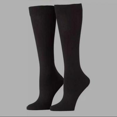 Picture of 1 Pair Long Black Colour Full Coverage Socks For Women